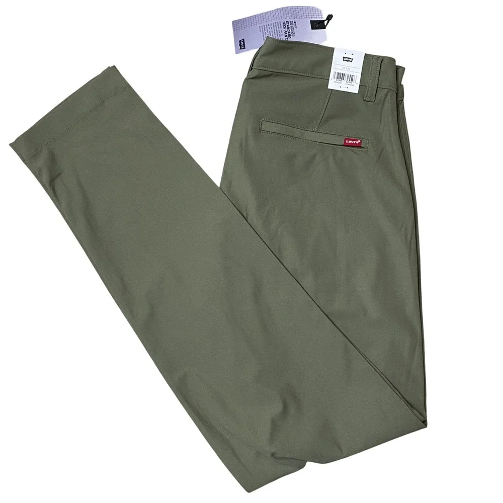 Levis XX Chino Standard Tech Pants Mens Olive‎ Tapered Stretch UPF 50+ 29x30 NWT